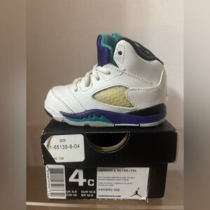 Jordan Retro 4 Emerald Grape Ice, White & Black Size 4c 2012 Release